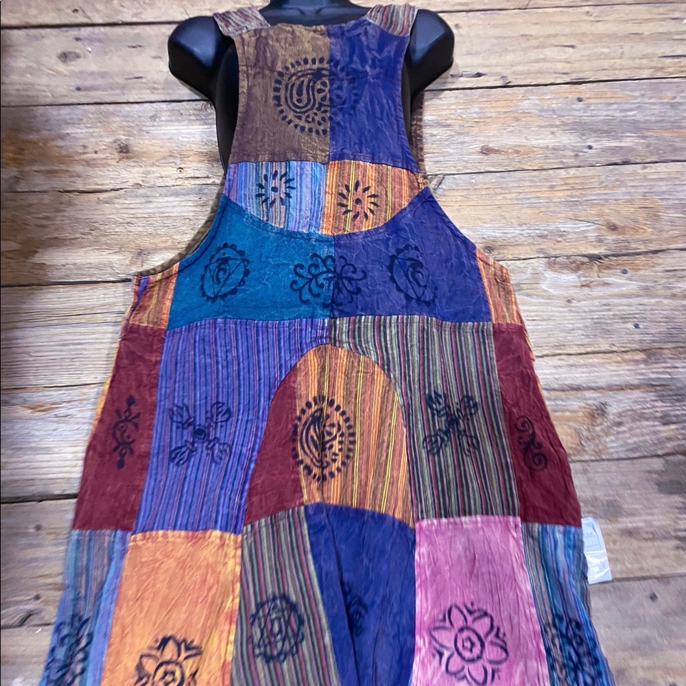 Boho hippie patchwork jumpsuit - Picture 2 of 5